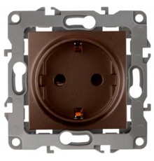 Розетка 12-2001-13 с заземлением, 16АХ-250В, без м.лапок,  бронза  Б0019308  ЭРА