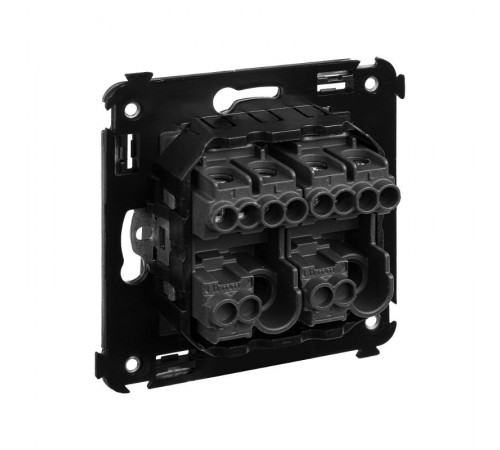 Кнопка двухклавишная в стену, "Avanti", "Черный матовый"  4412154  DKC