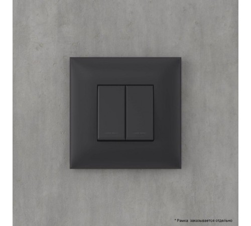 Кнопка двухклавишная в стену, "Avanti", "Черный матовый"  4412154  DKC