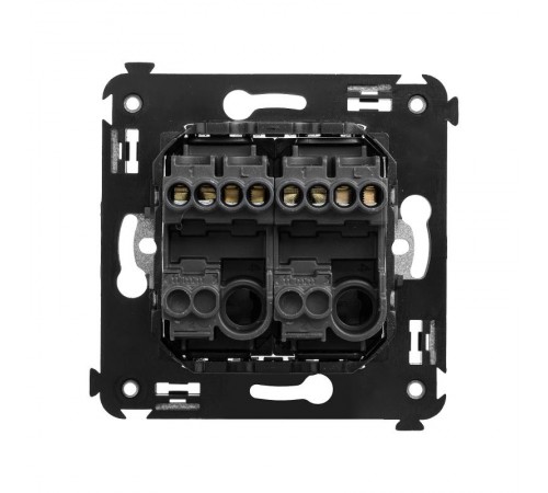 Кнопка двухклавишная в стену, "Avanti", "Черный матовый"  4412154  DKC