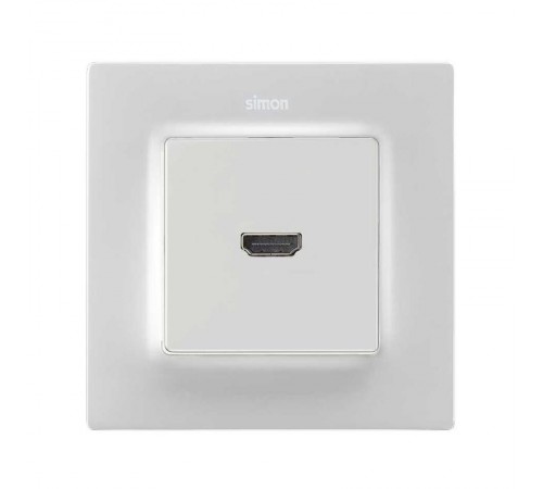 Накладка для розетки HDMI белого матового цвета S82 Concept  8201094-090  Simon