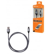 Дата-кабель, ДК 11, USB - USB Type-C, 1 м, тканевая оплетка, серый,  SQ1810-0311  TDM