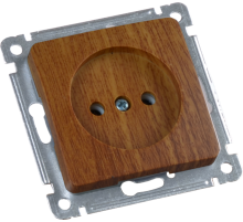 Розетка скрытой установки, одноместная, механизм, цвет дуб  РС16-401-05  HEGEL