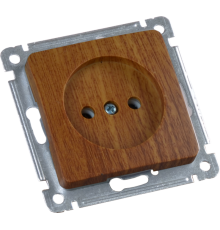 Розетка скрытой установки, одноместная, механизм, цвет дуб  РС16-401-05  HEGEL