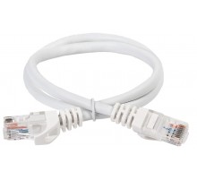 Коммутационный шнур (патч-корд), кат.5Е UTP, 0,5м, белый  PC08-C5EU-05M  ITK