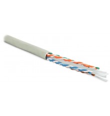 Кабель витая пара UUTP4-C6-S23-IN-LSZH-GY-305(305м)U/UTP,кат.6,4п.(23AWG),одн.(solid),с разд.,LSZH,нг(A)-HF,-20°C-+75°C,сер.  42048  Hyperline