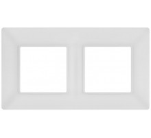 Рамка для розеток и выключателей Elegance 14-5002-01М на 2 поста, белый матовый  Б0065814  ЭРА