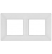 Рамка для розеток и выключателей Elegance 14-5002-01М на 2 поста, белый матовый  Б0065814  ЭРА