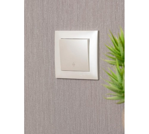 Валенсия лицевая панель выключателя проходного 1-кл. 10А жемчуг EKF PROxima   ESV10-L-025-50   EKF