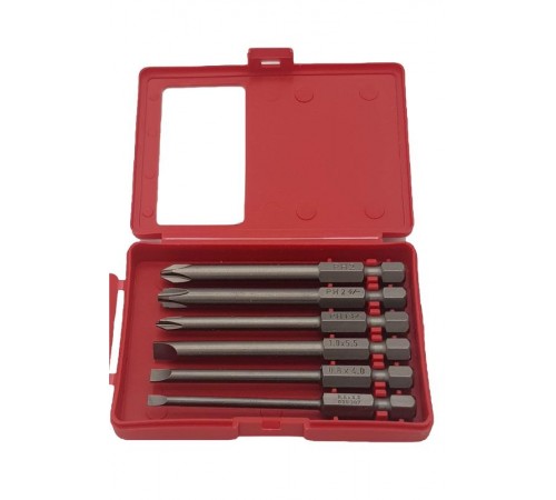 Набор бит SL/H (+/-) Industrial 73 мм в кейсе, 6 шт  03292716  Felo