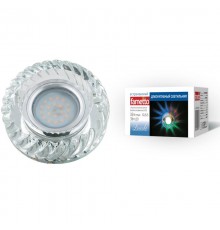 Светильник декор.встр Luciole DLS-L123 GU5.3 GLASSY/CLEAR/RGB GU5.3 доп.LED подсветка 3Вт, RGB. стекл/стекл. зерк./прозр  UL-00000374  Fametto