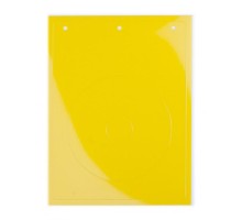 Табличка полужесткая для маркировки кнопок аварийного останова. ПВХ. Желтая.  TAEM090Y  DKC