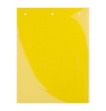 Табличка полужесткая для маркировки кнопок аварийного останова. ПВХ. Желтая.  TAEM090Y  DKC