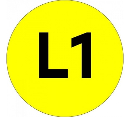 Наклейка "L1" d=20мм PROxima  an-2-15  EKF