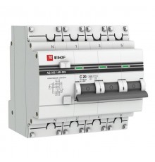 Дифференциальный автомат АД-32 (селективный) 3P+N 20А/100мА PROxima DA32-6-20-100S-4P-pro  EKF