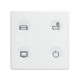 Сенсорный 4-кл выключатель с тематической маркировкой Т1, белый  8000643-030  Simon