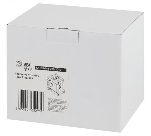 Контактор КТИ-5185 PRO KKT50-185-230-10-E 185А 230В/АС3  Б0054924  ЭРА