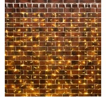 Гирлянда "Светодиодный Дождь" 2х3м, постоянное свечение, прозрачный провод, 230 В, цвет: Золото, 760 LED  235-158  NEON-NIGHT