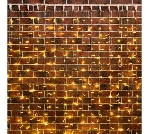 Гирлянда "Светодиодный Дождь" 2х3м, постоянное свечение, прозрачный провод, 230 В, цвет: Золото, 760 LED  235-158  NEON-NIGHT