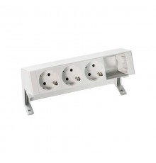 Simon S400 Настольный розеточный блок, 3х2P+E, 1 пустой модуль, белый, Simon 400  42403000-130  Simon