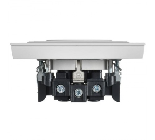 BRITE Розетка 1-местная с заземлением с защитными шторками 16А в сборе РСР14-1-0-БрАБ арктический белый   BR-R14-16-K91-F  IEK