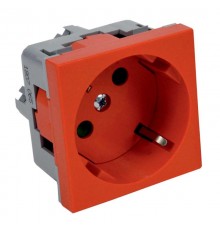 Розетка QUADRO со шторками  красная 16 A, 250 V AC QS 45X45 C (BB )  QS 45X45 C_BB  Kopos