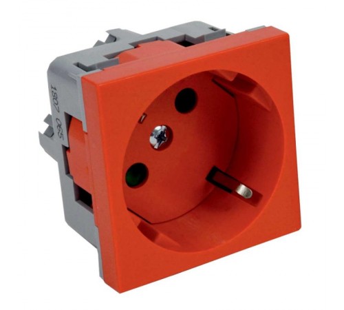 Розетка QUADRO со шторками  красная 16 A, 250 V AC QS 45X45 C (BB )  QS 45X45 C_BB  Kopos