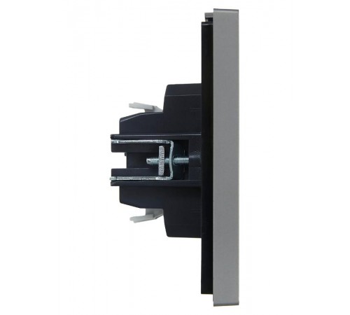 FORTE&PIANO Выключатель 1-клавишный 10А FP501 сталь  FP-V10-0-10-1-K46  IEK