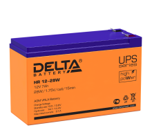 Акумуляторная батарея UPS серии HR 12-28 W 12В/7Ач  HR 12-28 W  DELTA