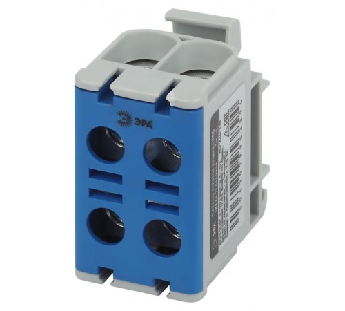 Клеммы силовые вводные КСВ  NO-224-138 двойная (KE66.2) 6-50 мм синяя "N"  Б0065583  ЭРА