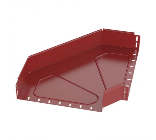 Угол горизонтальный 90 градусов Стандарт 400х80 RAL 3000  PR16.5412  Промрукав