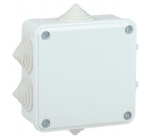 Коробка распределительная КМ для о/п 100х100х45мм IP44 6 вв. белая IEK  UKO11-100-100-045-K01-44  IEK