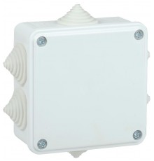 Коробка распределительная КМ для о/п 100х100х45мм IP44 6 вв. белая IEK  UKO11-100-100-045-K01-44  IEK
