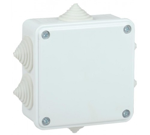 Коробка распределительная КМ для о/п 100х100х45мм IP44 6 вв. белая IEK  UKO11-100-100-045-K01-44  IEK