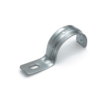 Скоба металлическая однолапковая усиленная противопожарная СМОУ d31-32 мм (50шт/600шт уп/кор)  PR13.02404  Промрукав