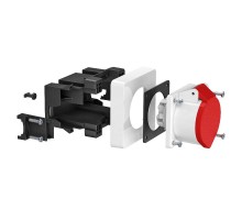 Укомплектованная модульная рамка с розеткой CEE 32A, белая  6119485  OBO Bettermann