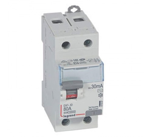 Выключатель дифференциальный (УЗО) DX3-ID 2п 80А 30мА тип AC  411507  Legrand