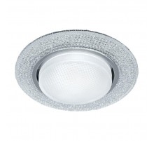 Светильник потолочный встраиваемый со светодиодной подсветкой 20LED*2835 SMD 4000K, 15W GX53, без лампы, прозрачный, хром CD4046 с др-ром в/компл  41