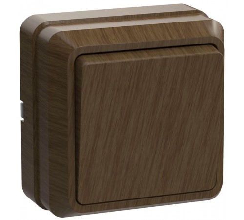 ОКТАВА дуб Выключатель 1-клавишный О/У 10А ВС20-1-0-ОД  EVO10-K04-10-DC  GENERICA
