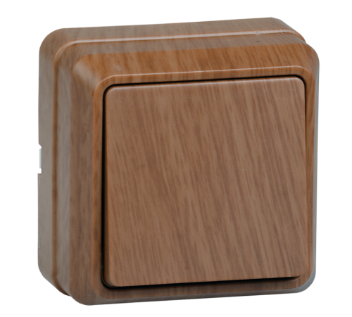 ОКТАВА дуб Выключатель 1-клавишный О/У 10А ВС20-1-0-ОД  EVO10-K04-10-DC  GENERICA