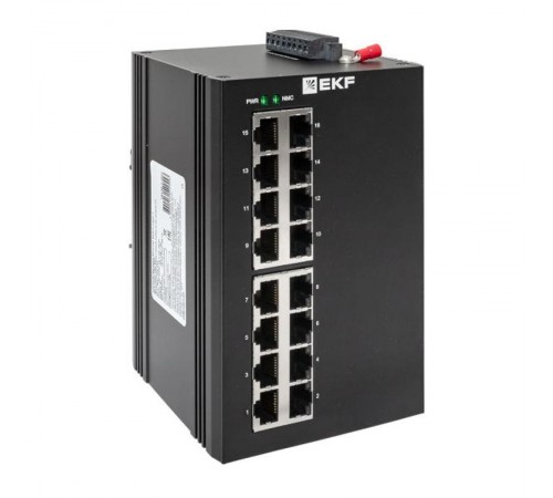 Промышленный управляемый коммутатор уровня L2 ML2-16GT, 16 портов 10/100/1000Base-T(X) RJ45, монтаж на динрейку TSX TSX-ML2-16GTEKF