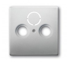 Накладка (центральная плата) для TV-R-SAT розетки, серия pur/сталь  1724-0-4271   2CKA001724A4271  ABB