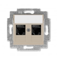 ABB Levit Кофе макиато Розетка комп. 2-ая 2хRJ45 категория 6  5014H-A61018 18W  2CHH296118A6018  ABB