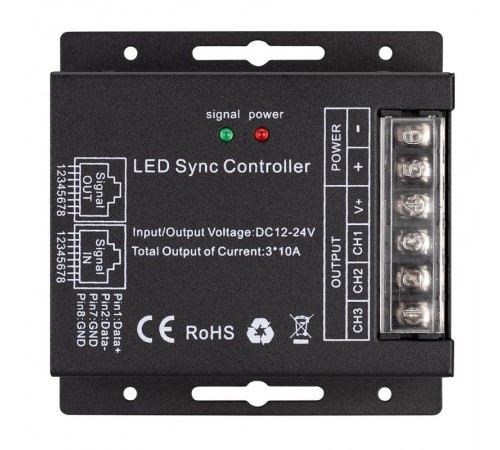 Контроллер ARL-4022-OVAL-MIX Black (12-24V, 2x10A, ПДУ, RF)  027155  Arlight