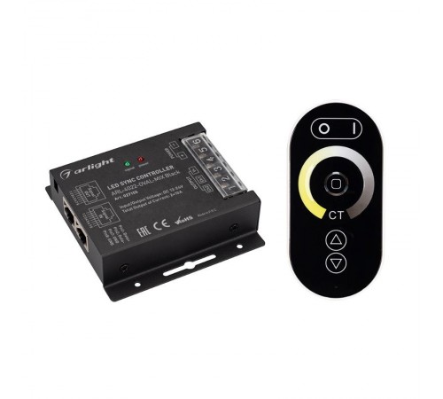 Контроллер ARL-4022-OVAL-MIX Black (12-24V, 2x10A, ПДУ, RF)  027155  Arlight