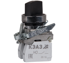 Переключатель КПЕ2520РС-черный-2но+0нз-ручка-фикс-3поз-IP54  354473  КЭАЗ