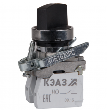 Переключатель КПЕ1110РС-черный-1но+0нз-ручка-фикс-2поз-IP40  354470  КЭАЗ