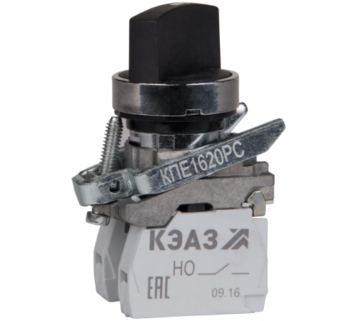Переключатель КПЕ2520РС-черный-2но+0нз-ручка-фикс-3поз-IP54  354473  КЭАЗ