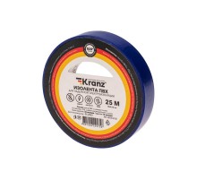 Изолента ПВХ 0.13х15 мм, 25 м, синяя  KR-09-2105  Kranz