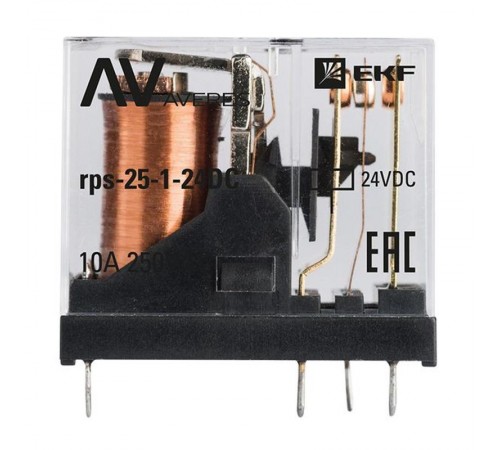 Реле промежуточные РП slim 25/1 10A 24В DC EKF AVERES   rps-25-1-24DC   EKF